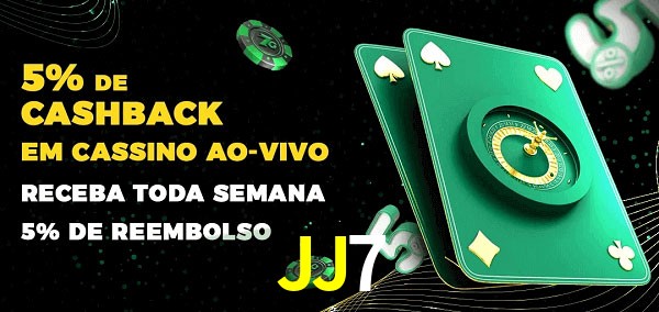 Promoções do cassino ao Vivo JJ7